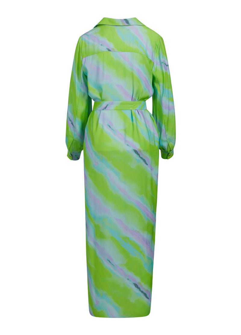 Coster Copenhagen  LÅNG KLÄNNING M. BLEKT RANDIGT MÖNSTER  Dress Faded stripe print - 903