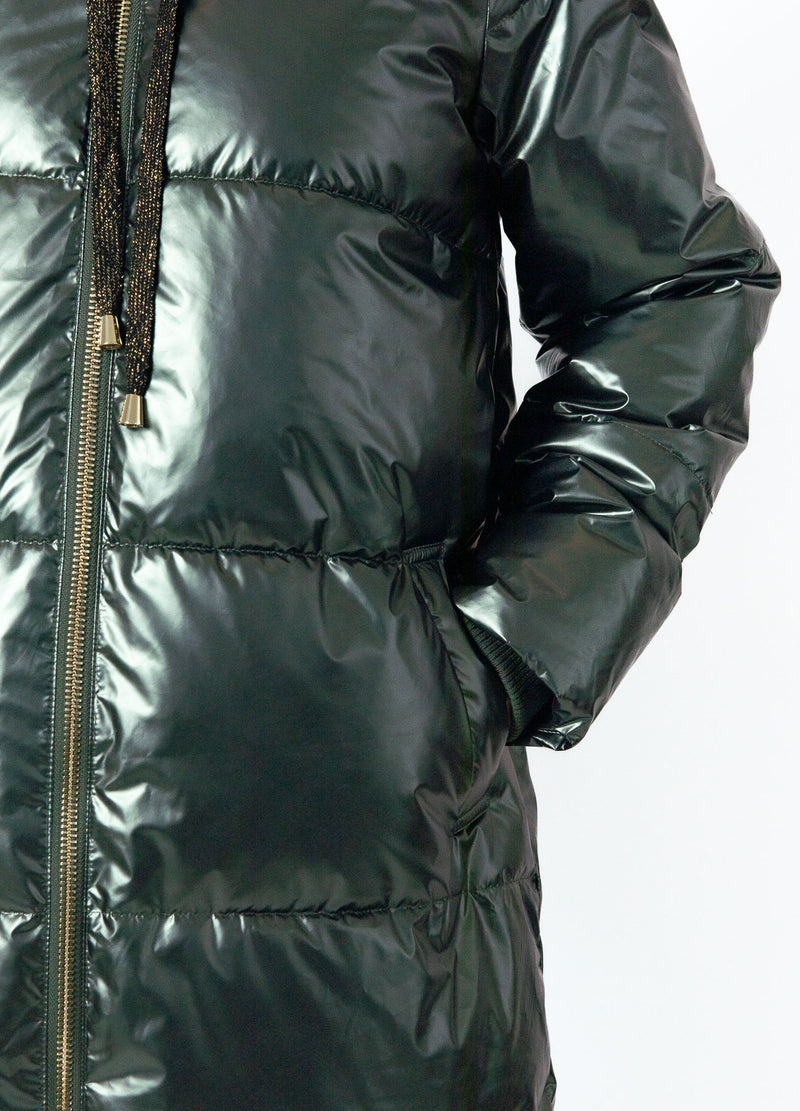 Coster Copenhagen LÅNG PUFFJACKA Outerwear Metallic army - 417