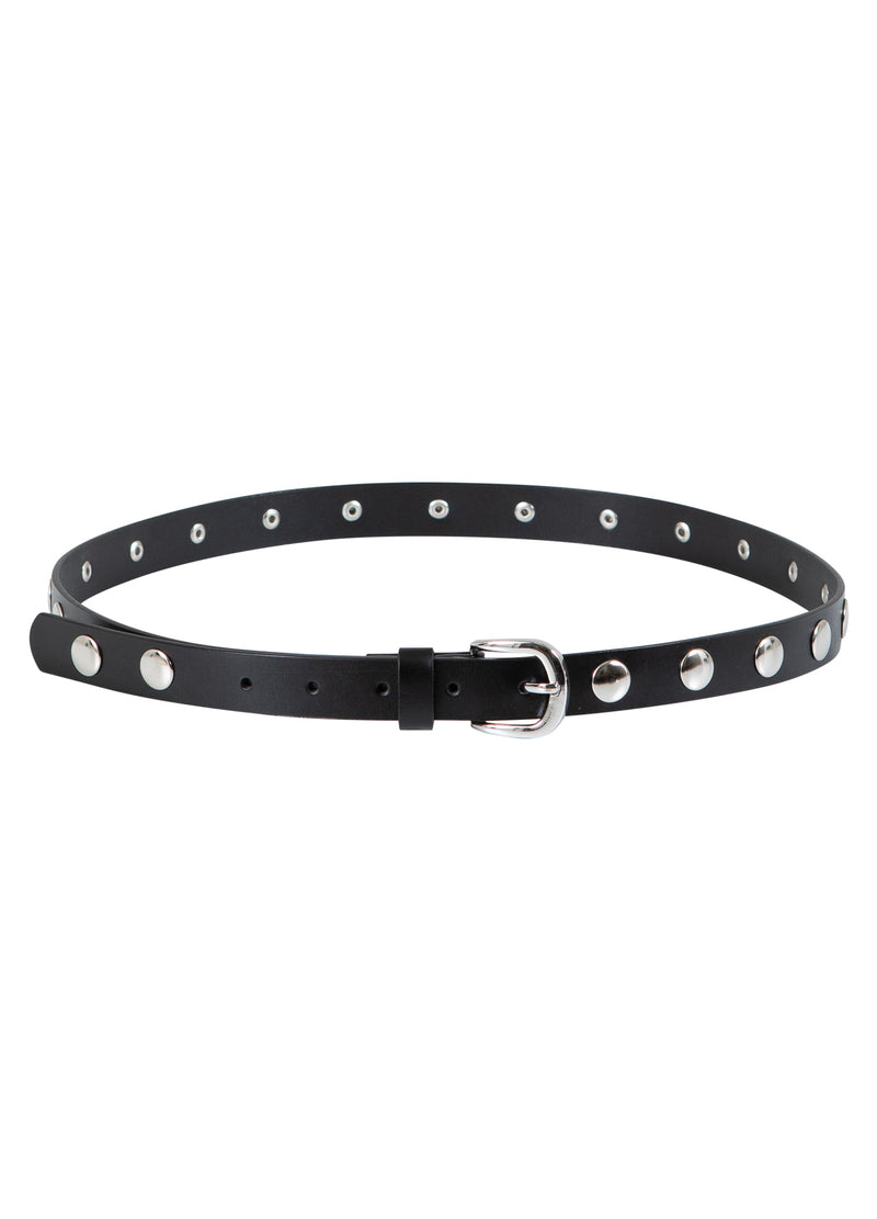 Coster Copenhagen LÄDERBÄLTE MED SILVERSTUDS Accessories Black - 100 (silver studs)