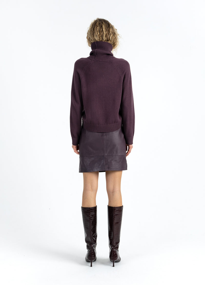Coster Copenhagen LÄDERKJOL Skirt Bordeaux - 653