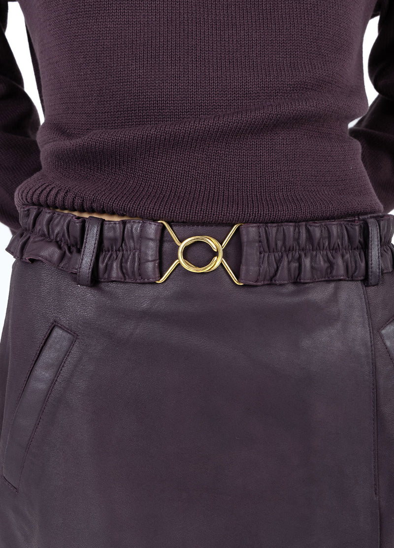 Coster Copenhagen LÄDERKJOL Skirt Bordeaux - 653
