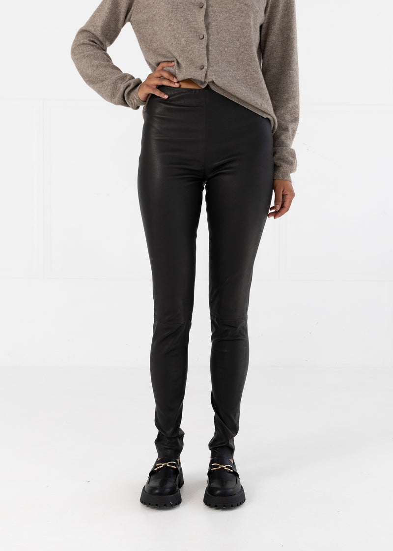 Coster Copenhagen LÄDERLEGGINGS Pants Black - 100