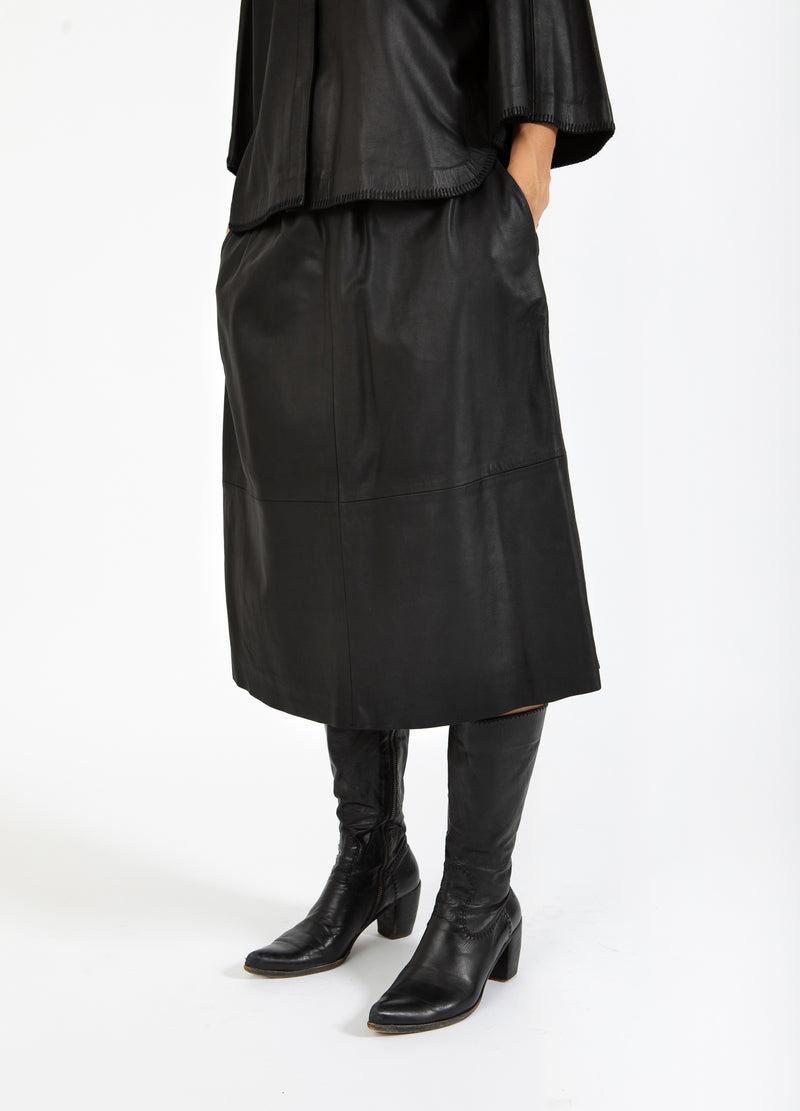 Coster Copenhagen LÄDERSKJOL Skirt Black - 100