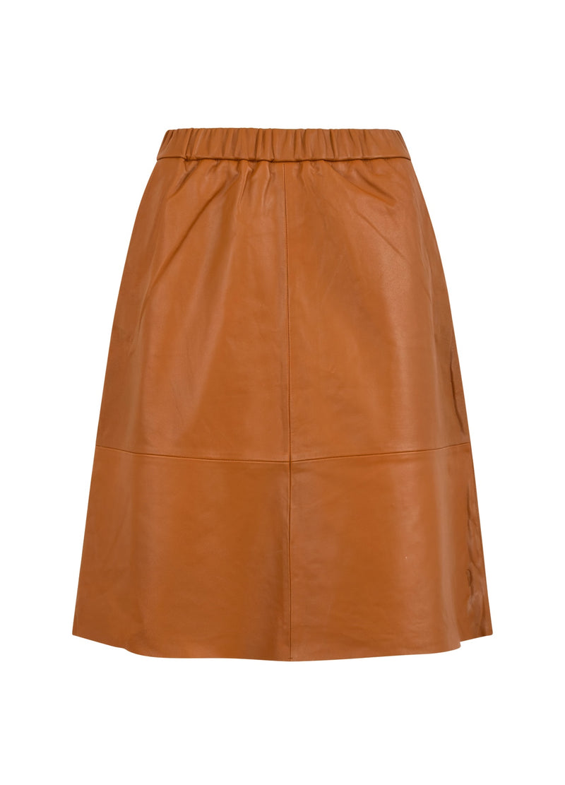 Coster Copenhagen LÄDERSKJOL Skirt Cognac brown - 397