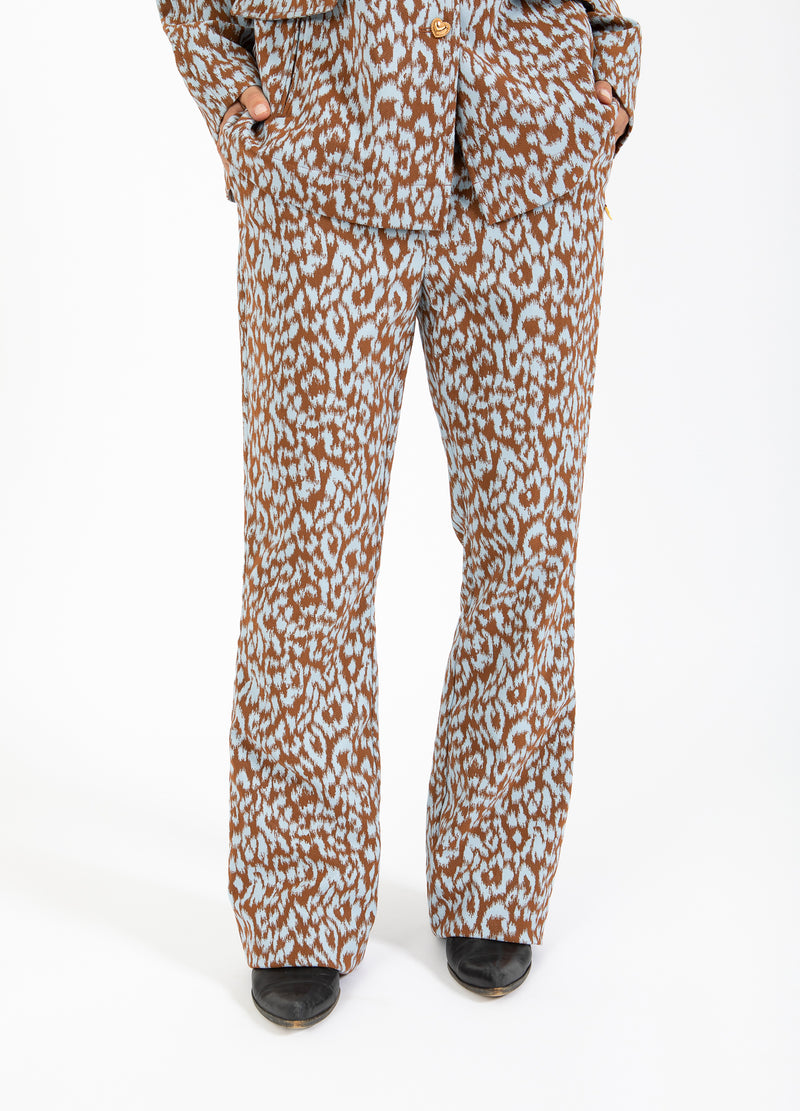 Coster Copenhagen LEO BYXOR - LUCIA PASSFORM Pants Ice leo jaquard - 994