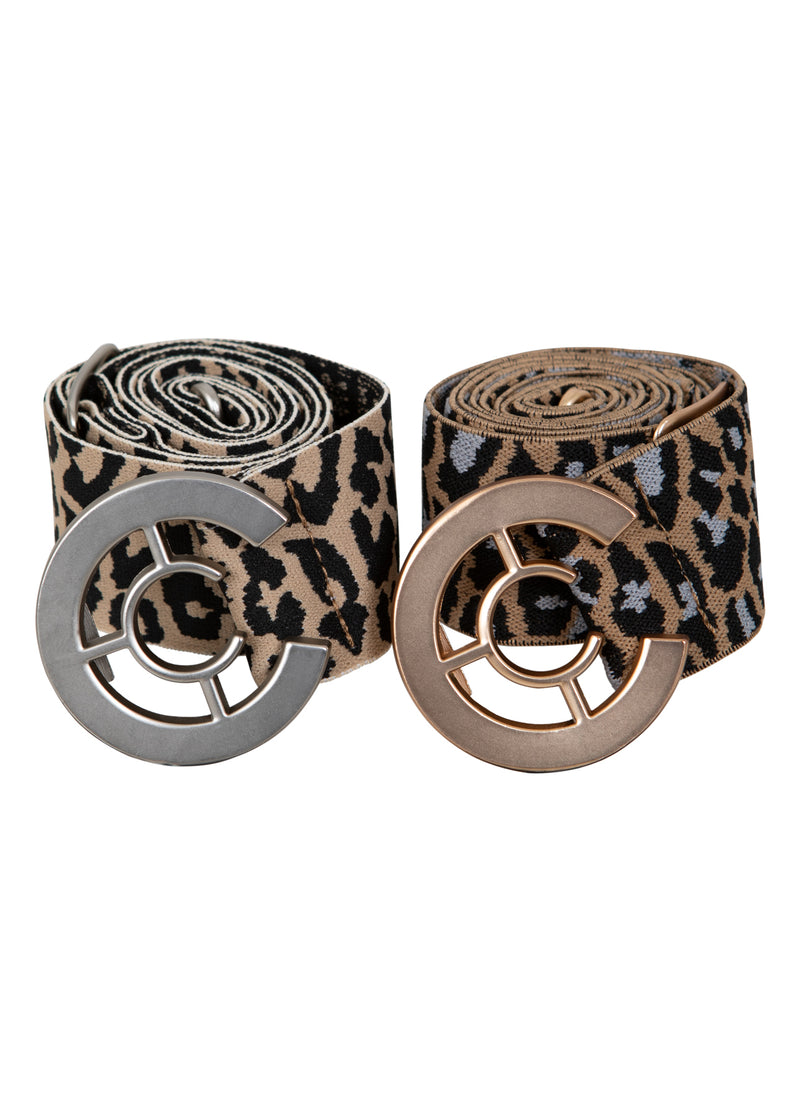Coster Copenhagen LOGO BÆLTE MED TRYK Accessories Leo print yellow - 724 (silver buckle)