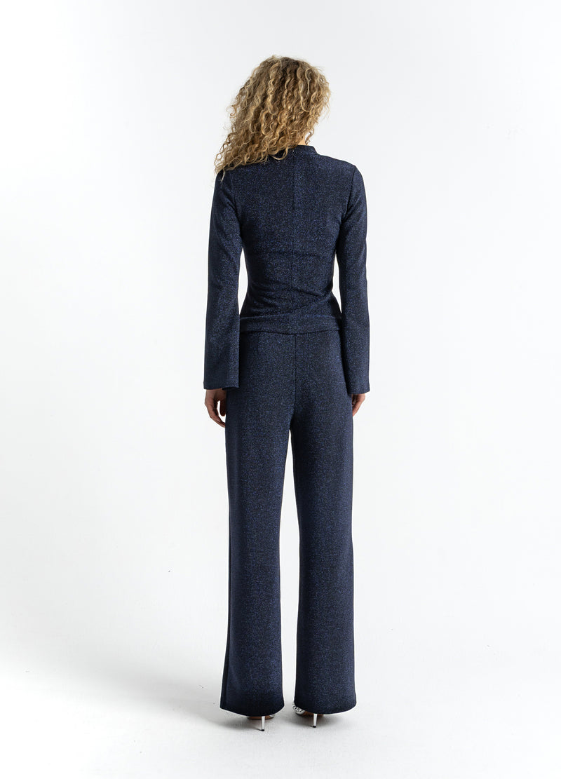 Coster Copenhagen LUREX-BLOUS MED BRED KRAGE Shirt/Blouse Eclipse blue - 555
