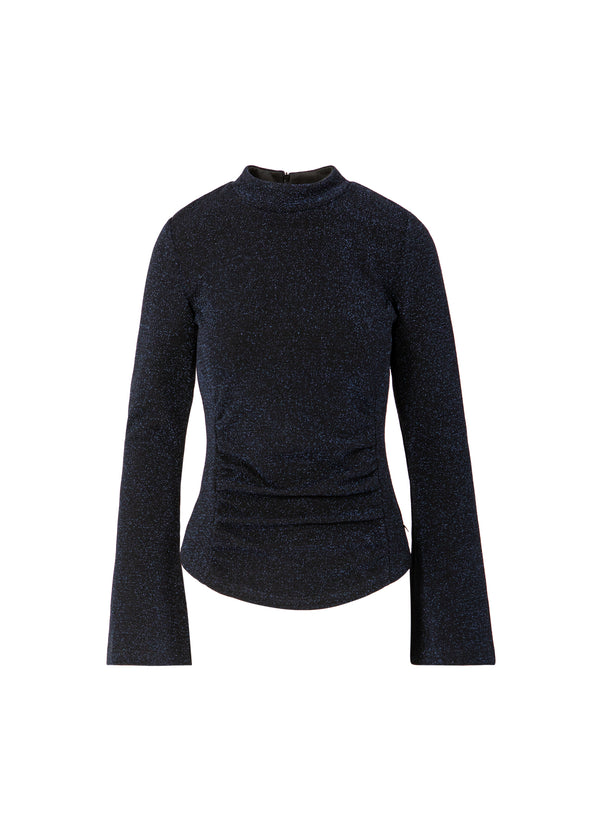 Coster Copenhagen LUREX-BLOUS MED BRED KRAGE Shirt/Blouse Eclipse blue - 555
