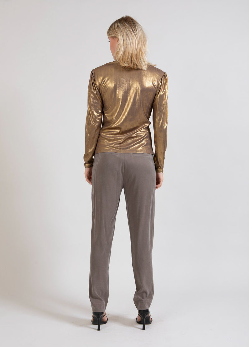 Coster Copenhagen METALLIC TOPP Shirt/Blouse Metallic gold - 786