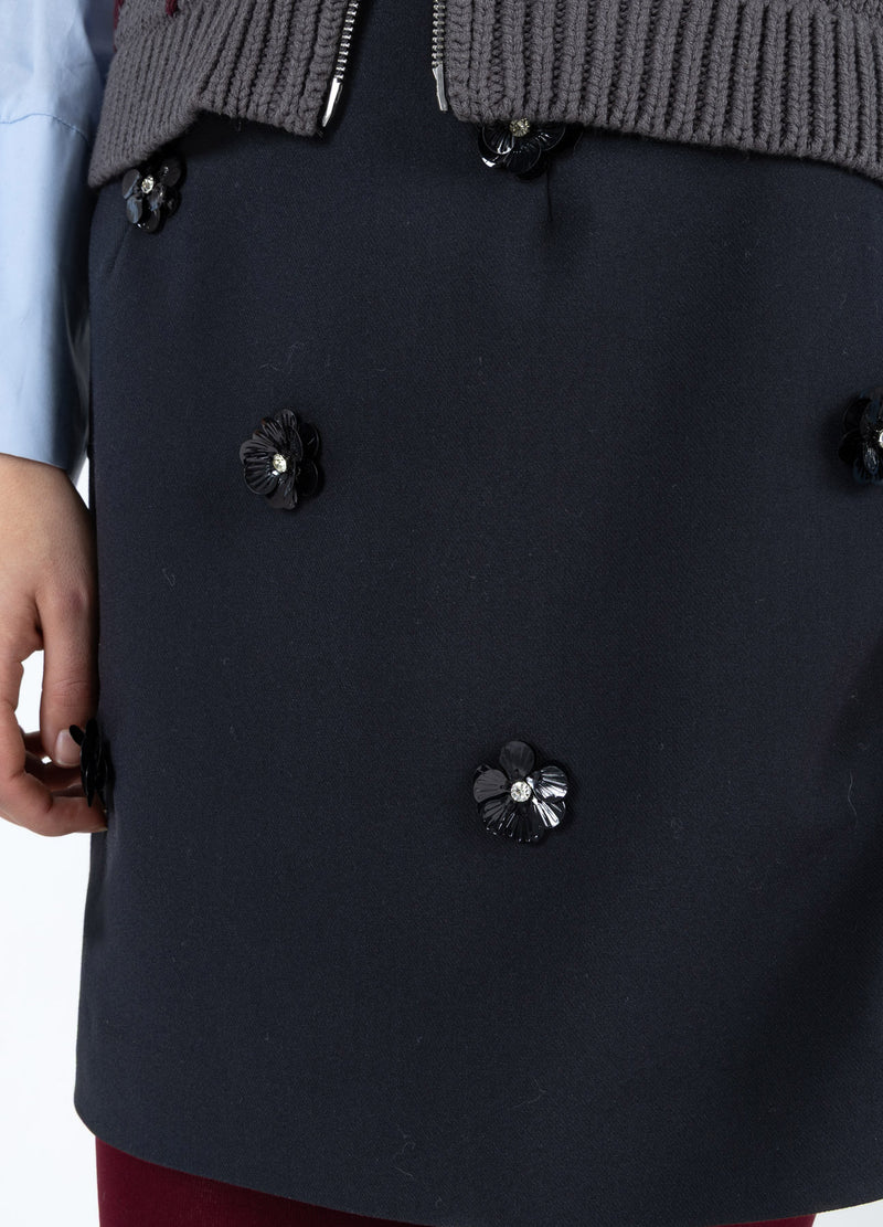 Coster Copenhagen MINIKJOL MED BLOMMOR Skirt Black - 100