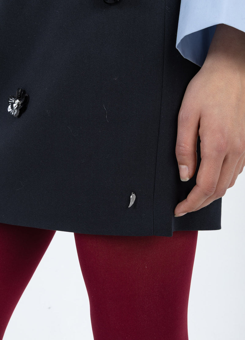 Coster Copenhagen MINIKJOL MED BLOMMOR Skirt Black - 100