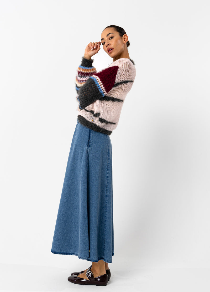 Coster Copenhagen MJUK DENIMKJOL Skirt Denim blue - 559