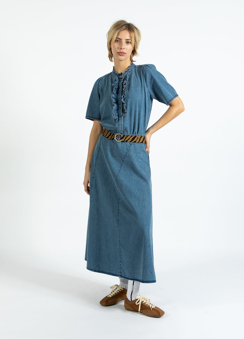 Coster Copenhagen MJUK DENIMKJOL Skirt Denim blue - 559
