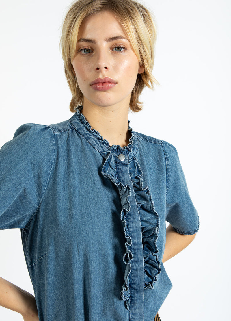 Coster Copenhagen MJUK DENIMSKJORTA Shirt/Blouse Denim blue - 559