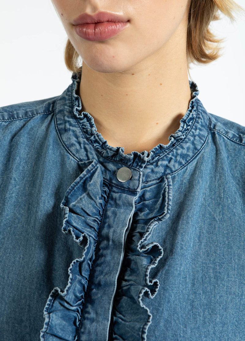 Coster Copenhagen MJUK DENIMSKJORTA Shirt/Blouse Denim blue - 559