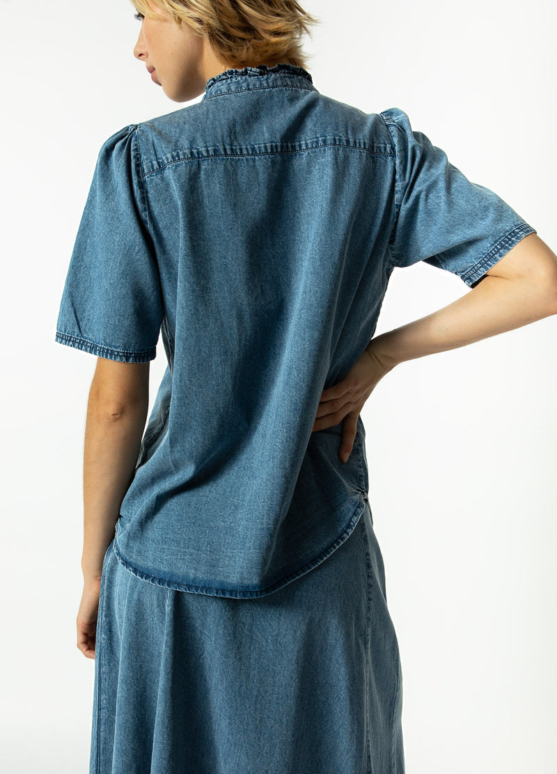 Coster Copenhagen MJUK DENIMSKJORTA Shirt/Blouse Denim blue - 559