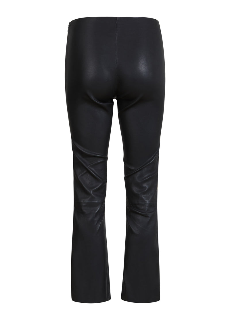 CROPPED LÄDERLEGGINGS - Night Brown