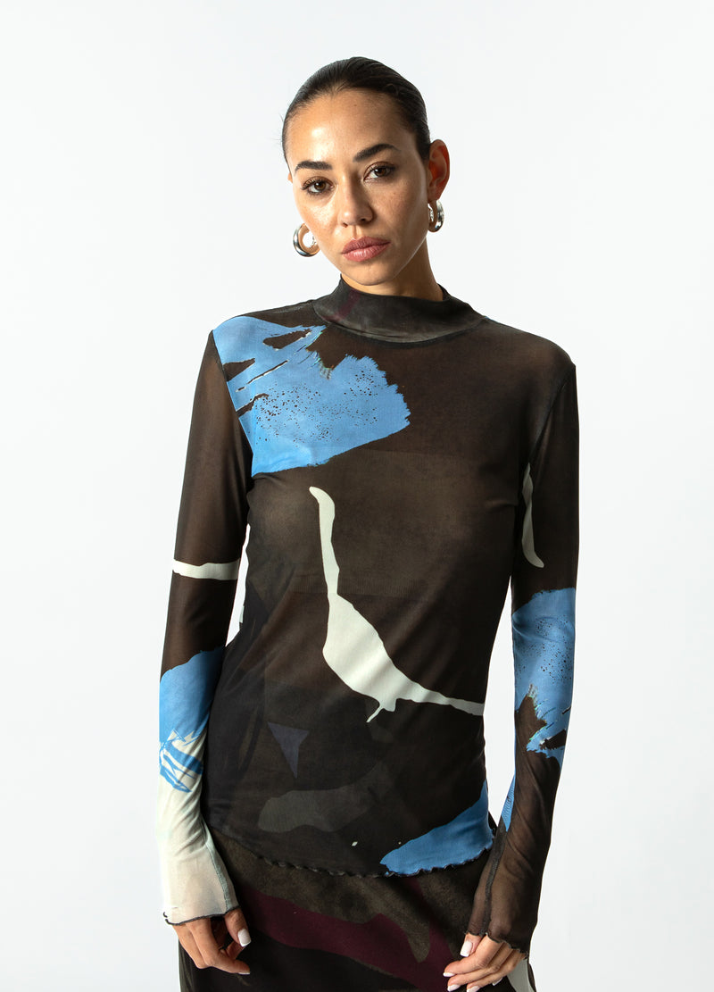 Coster Copenhagen NÄTBLUS Shirt/Blouse Shadow graphic print - 955
