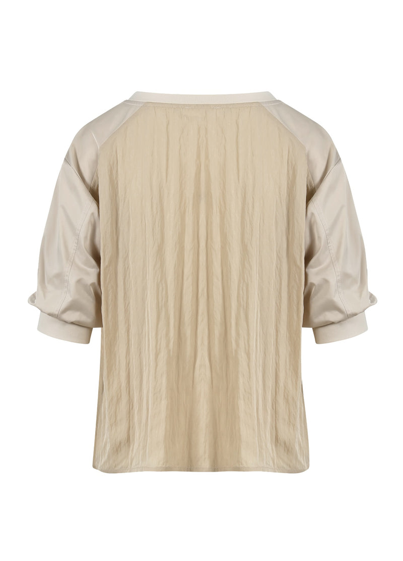 Coster Copenhagen NYLON TOPP MED BOMBERÄRMAR Shirt/Blouse Desert sand - 329