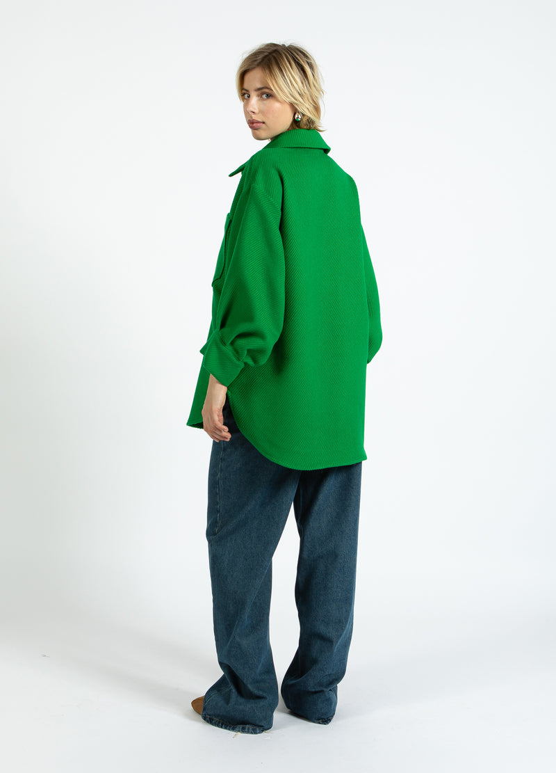Coster Copenhagen ÖVERDIMENSIONERAD CORDUROY JACKA Outerwear Lush green - 444