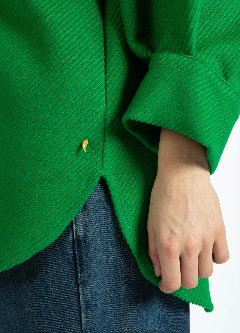 Coster Copenhagen ÖVERDIMENSIONERAD CORDUROY JACKA Outerwear Lush green - 444