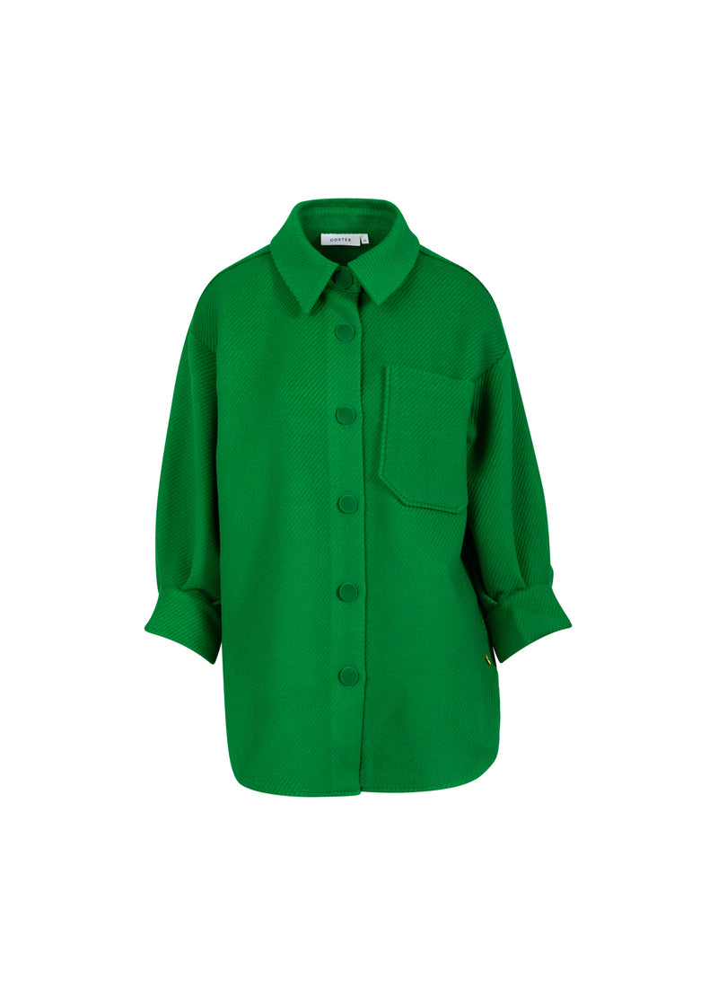 Coster Copenhagen ÖVERDIMENSIONERAD CORDUROY JACKA Outerwear Lush green - 444