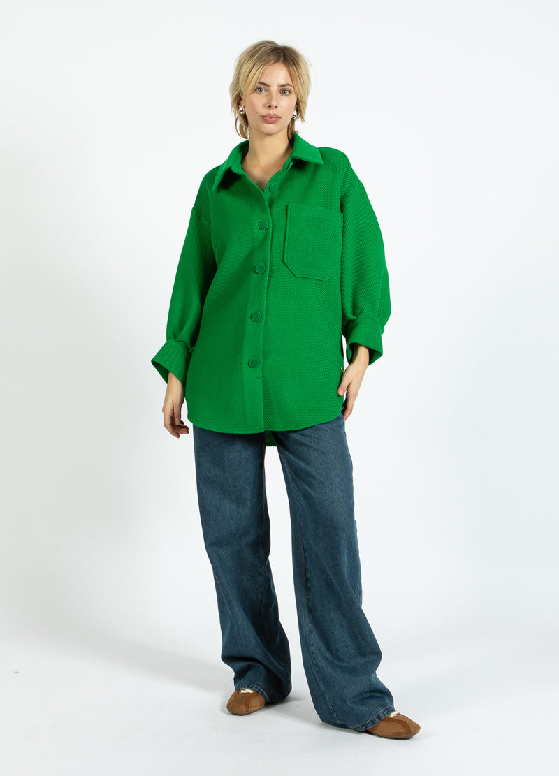 Coster Copenhagen ÖVERDIMENSIONERAD CORDUROY JACKA Outerwear Lush green - 444