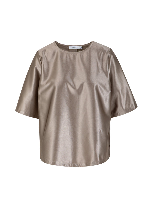 Coster Copenhagen ÖVERDIMENSIONERAD GLITTRIG T-SHIRT Shirt/Blouse Champagne - 299