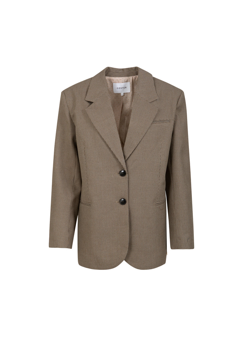 Coster Copenhagen OVERSIZED RUTIG BLAZER Blazer Brown check - 371