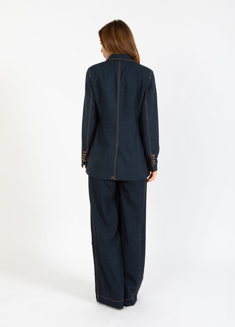 Coster Copenhagen PETRA BYXOR MED STYGN - PETRA PASSFORM Pants Night blue - 513