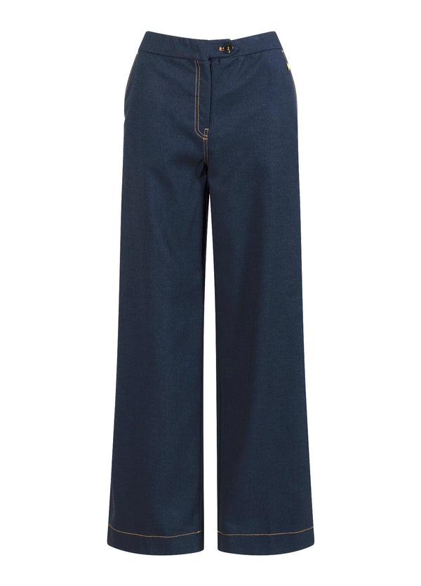 Coster Copenhagen PETRA BYXOR MED STYGN - PETRA PASSFORM Pants Night blue - 513