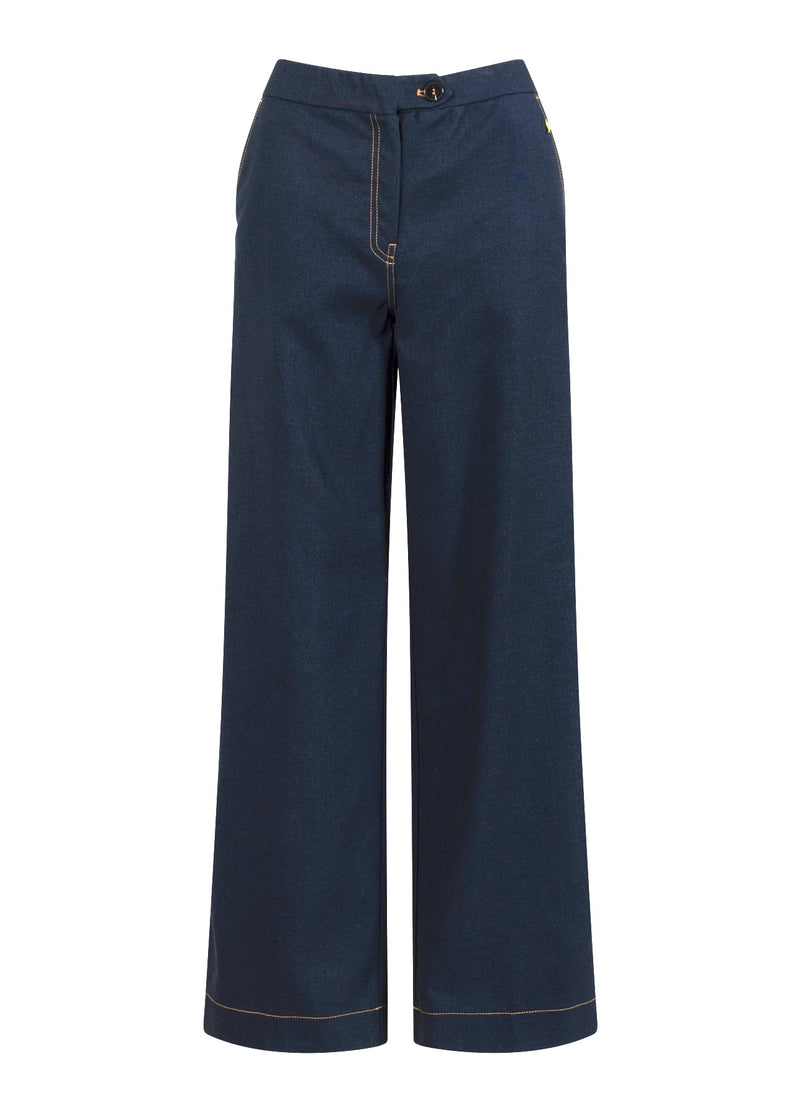 Coster Copenhagen PETRA BYXOR MED STYGN - PETRA PASSFORM Pants Night blue - 513