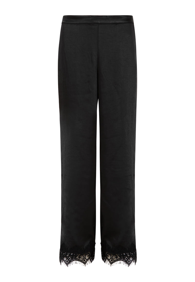 Coster Copenhagen Pants with lace detail Pants Black - 100