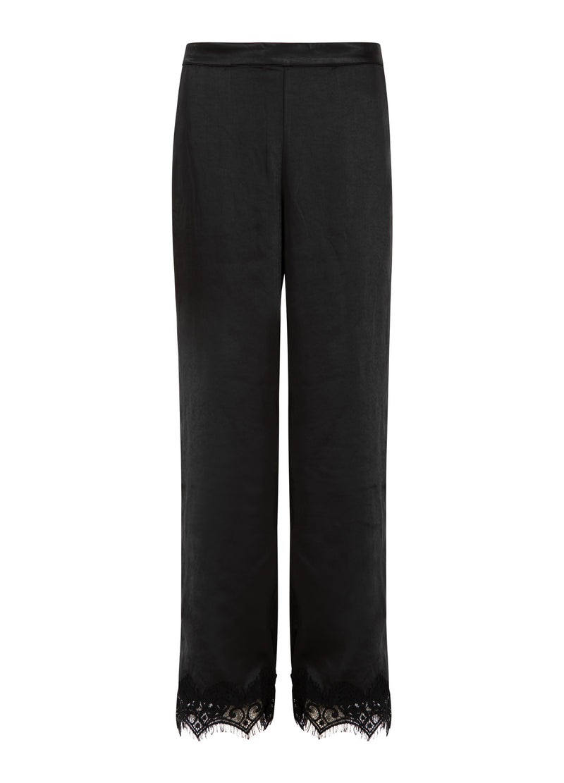 Coster Copenhagen Pants with lace detail Pants Black - 100