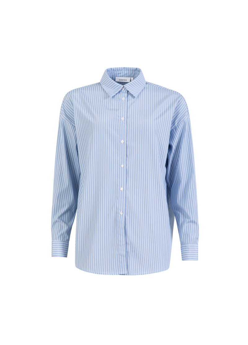 Coster Copenhagen RANIG SKJORTA Shirt/Blouse Light Blue Stripe - 515