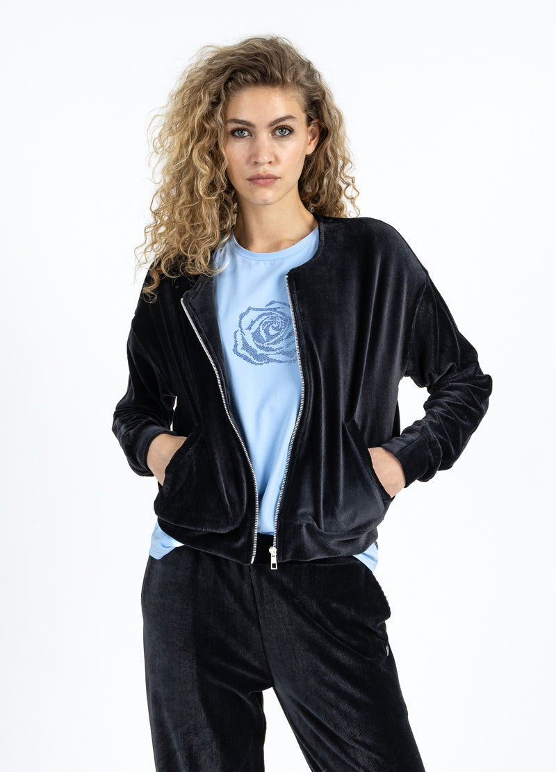 Coster Copenhagen SAMMET BLIXTLÅS PUFFER Shirt/Blouse Black - 100