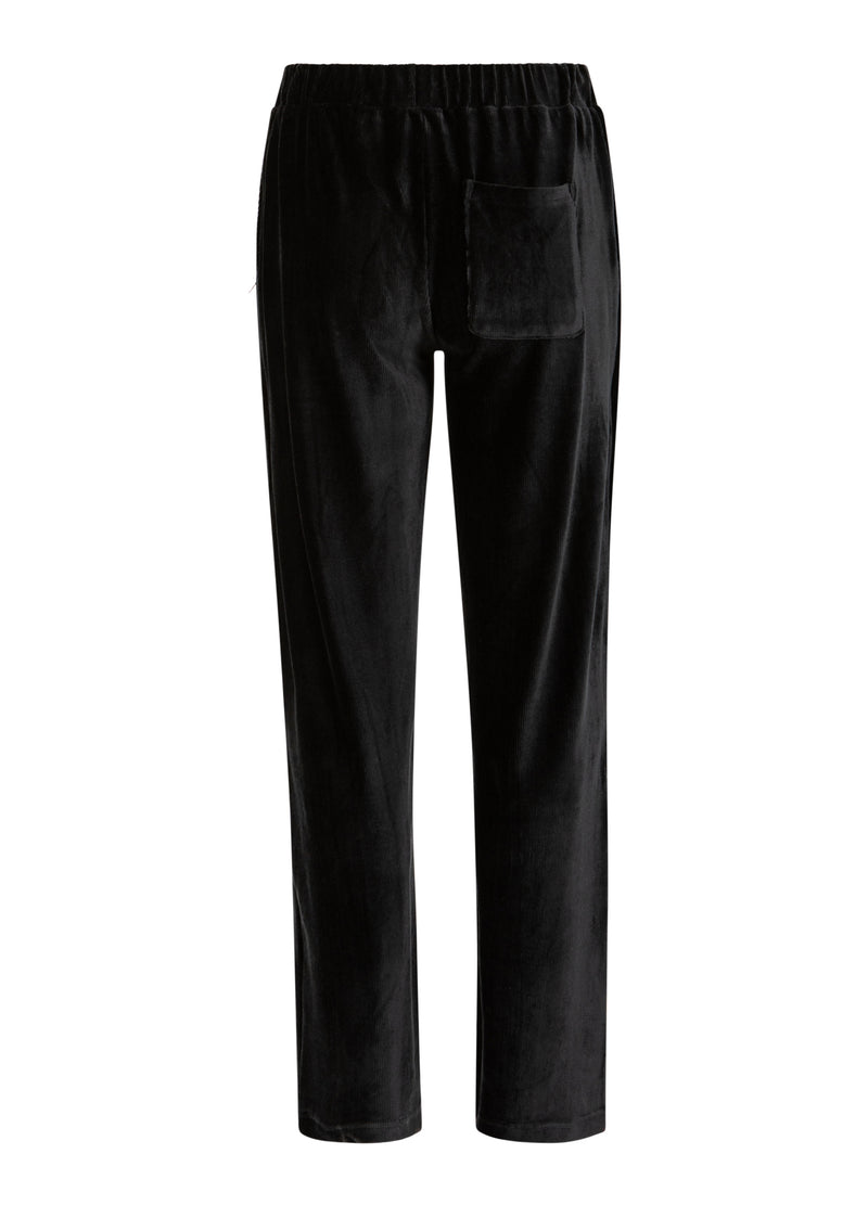 Coster Copenhagen SAMMET BYXOR - SILLE FIT Pants Black - 100