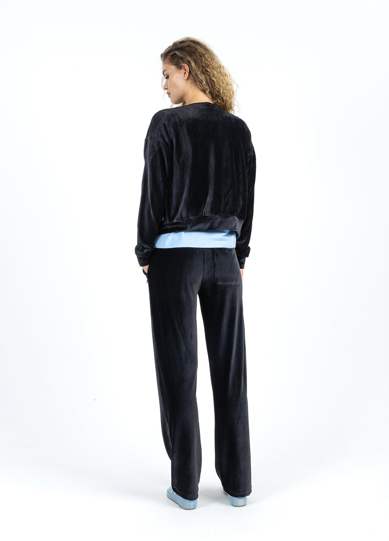 Coster Copenhagen SAMMET BYXOR - SILLE FIT Pants Black - 100
