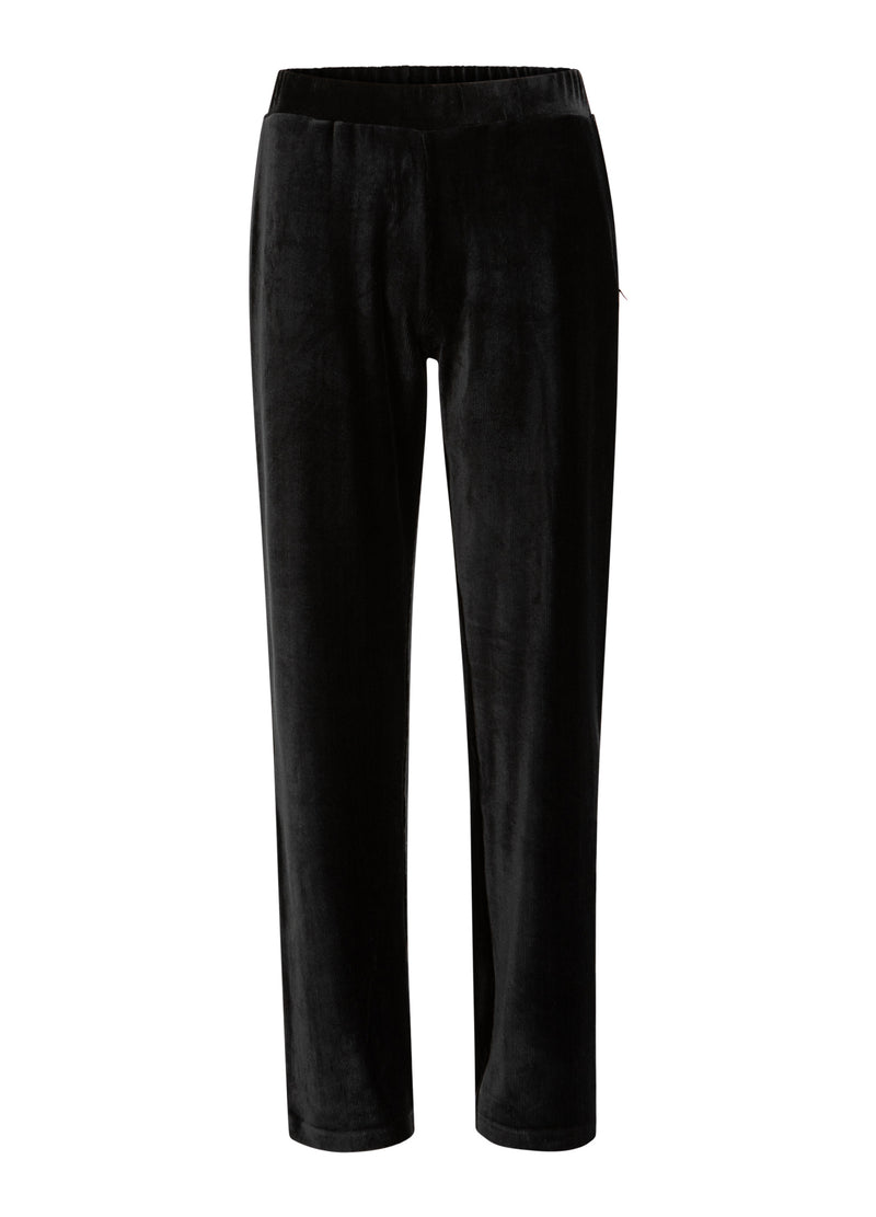 Coster Copenhagen SAMMET BYXOR - SILLE FIT Pants Black - 100