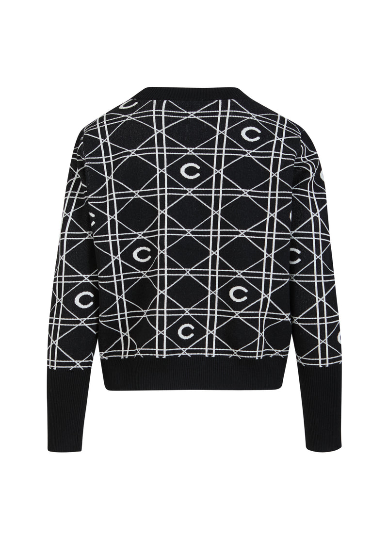 Coster Copenhagen SEAWOOL MED LOGOTYP Knitwear Black/creme - 167