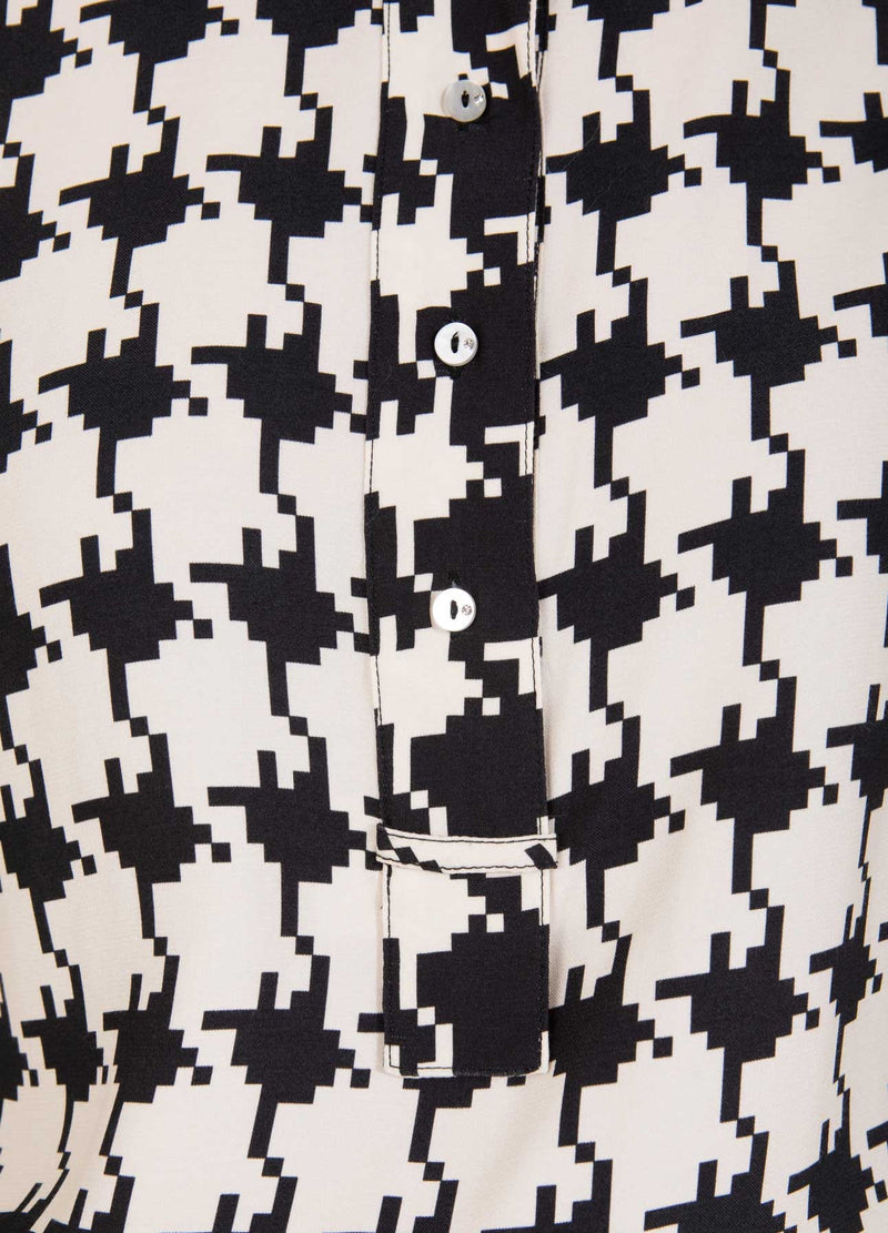 Coster Copenhagen SKJORTA I HUNDSTOOTH MIX TRYCK Shirt/Blouse Houndstooth mix print - 901