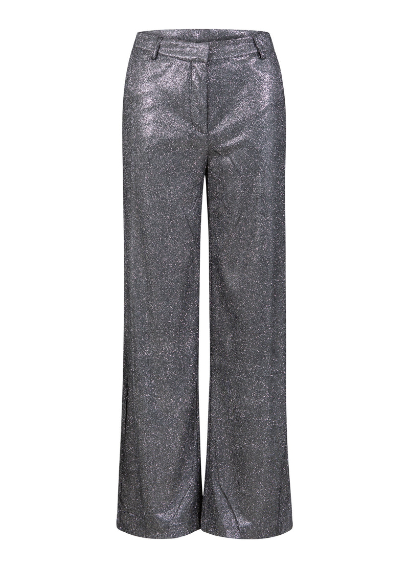 Coster Copenhagen SKIMMERBYXOR - PETRA PASSFORM Pants Silver/black - 204