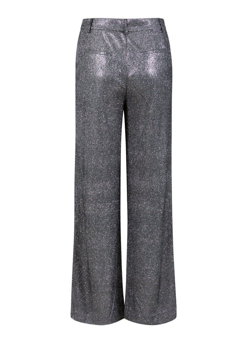 Coster Copenhagen SKIMMERBYXOR - PETRA PASSFORM Pants Silver/black - 204