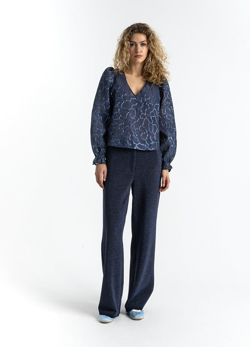 Coster Copenhagen SKIMMERBYXOR - PETRA PASSFORM Pants Eclipse blue - 555