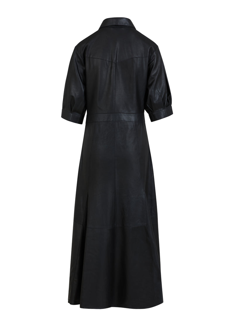 Coster Copenhagen SKINNKLÄNNING MED PLACKET Dress Black - 100