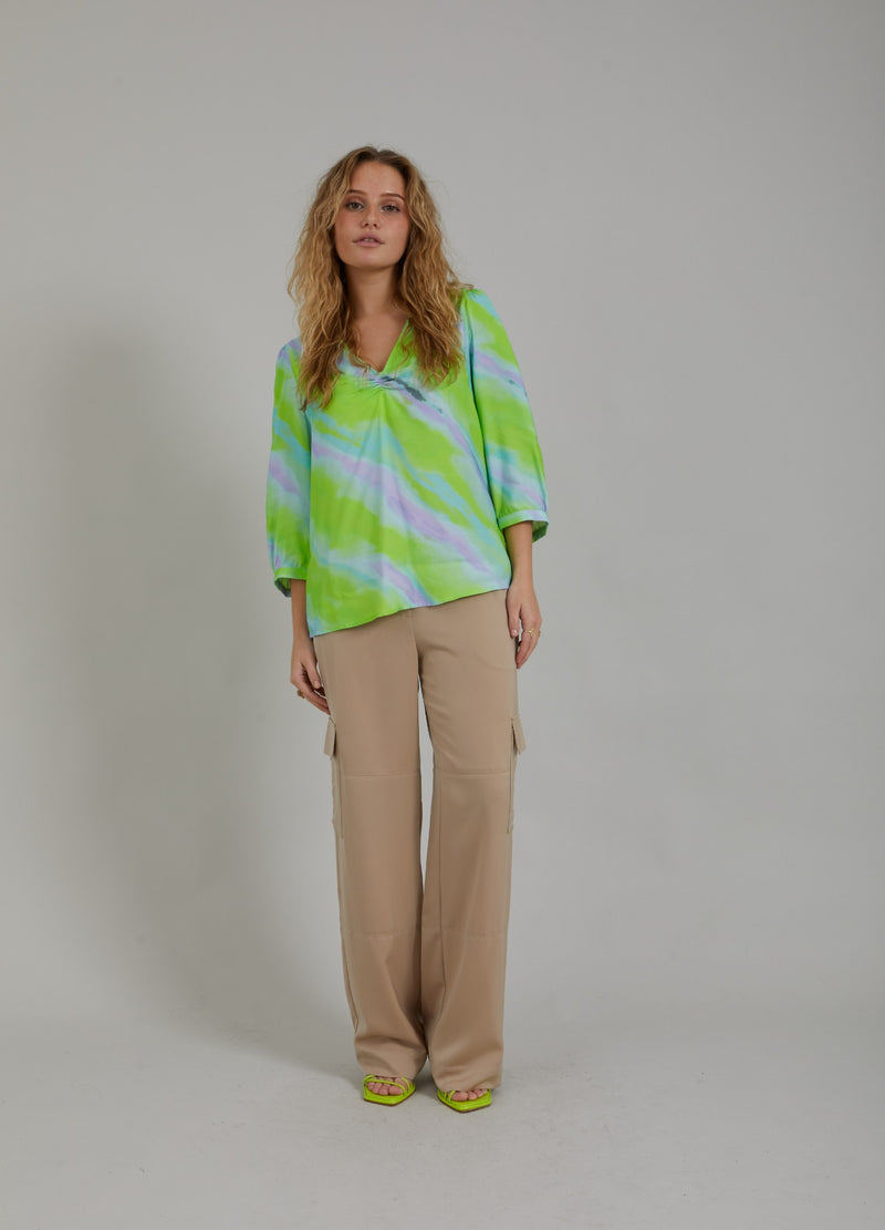 Coster Copenhagen  SKJORTA M. BLEKT RANDIGT TRYCK  Shirt/Blouse Faded stripe print - 903