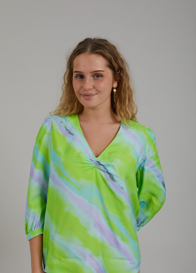 Coster Copenhagen  SKJORTA M. BLEKT RANDIGT TRYCK  Shirt/Blouse Faded stripe print - 903