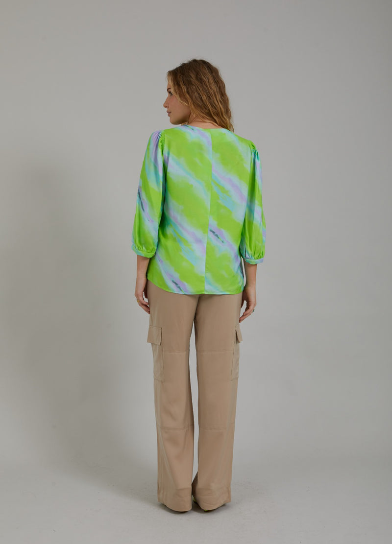 Coster Copenhagen  SKJORTA M. BLEKT RANDIGT TRYCK  Shirt/Blouse Faded stripe print - 903