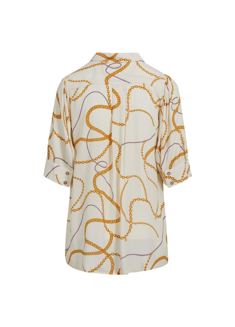 Coster Copenhagen  SKJORTA M. KEDJE-TRYCK OCH 3/4-ÄRMAR Shirt/Blouse Chain print - 906