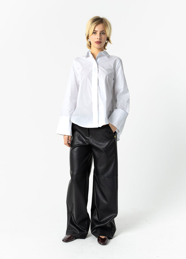 Coster Copenhagen SKJORTA MED BAKRE VIKTER Shirt/Blouse White - 200